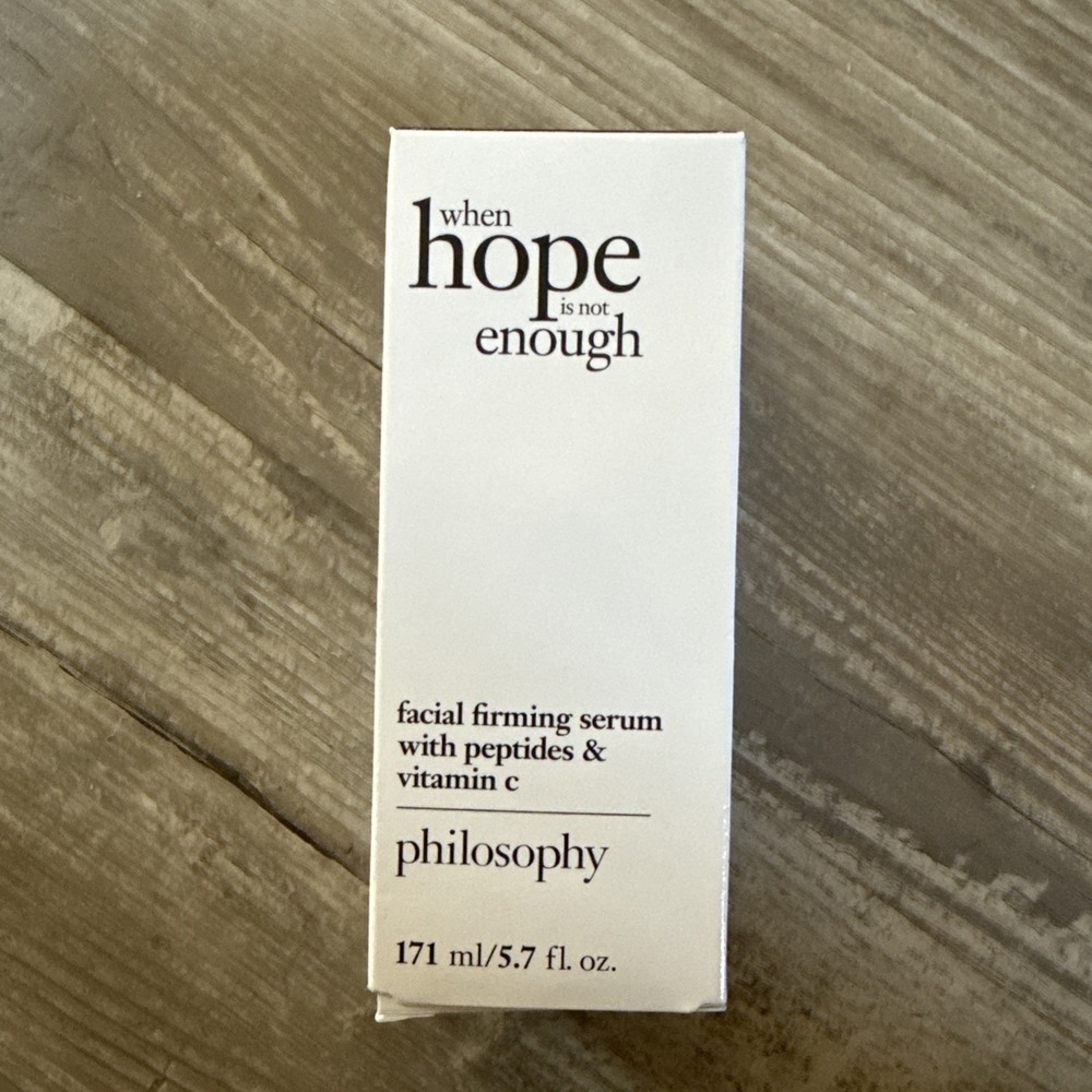philosophy When Hope is Not Enough Facial Firming Serum 5.7 fl. oz.   NEW IN BOX